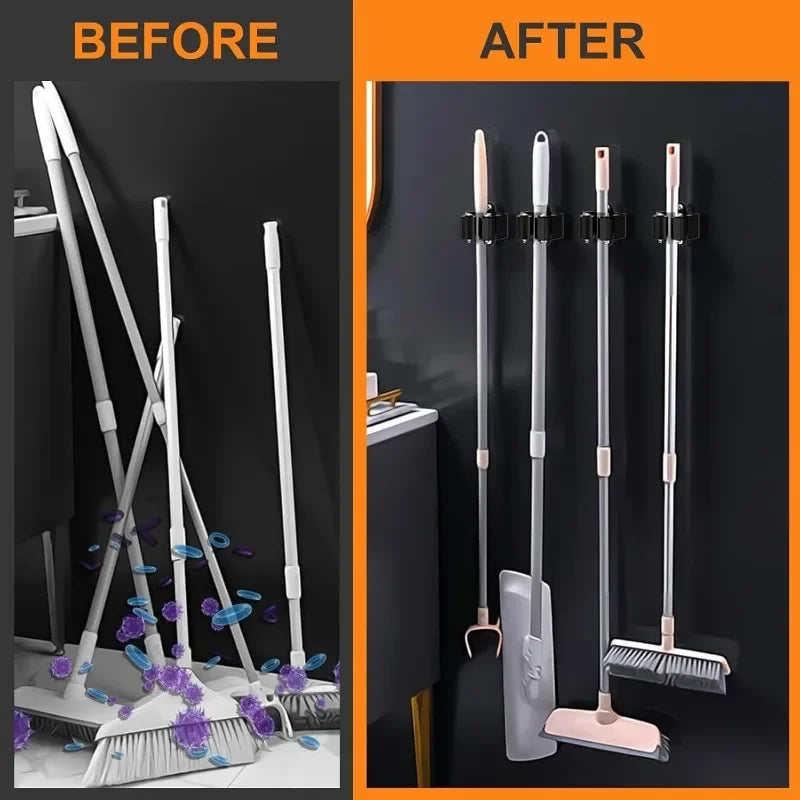 Wall-Mounted Mop & Broom Holder