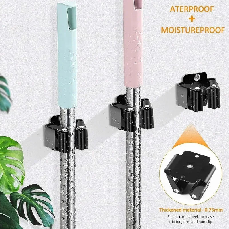 Wall-Mounted Mop & Broom Holder